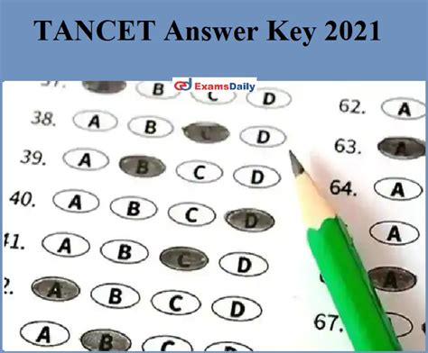 tancet 2021 answer key